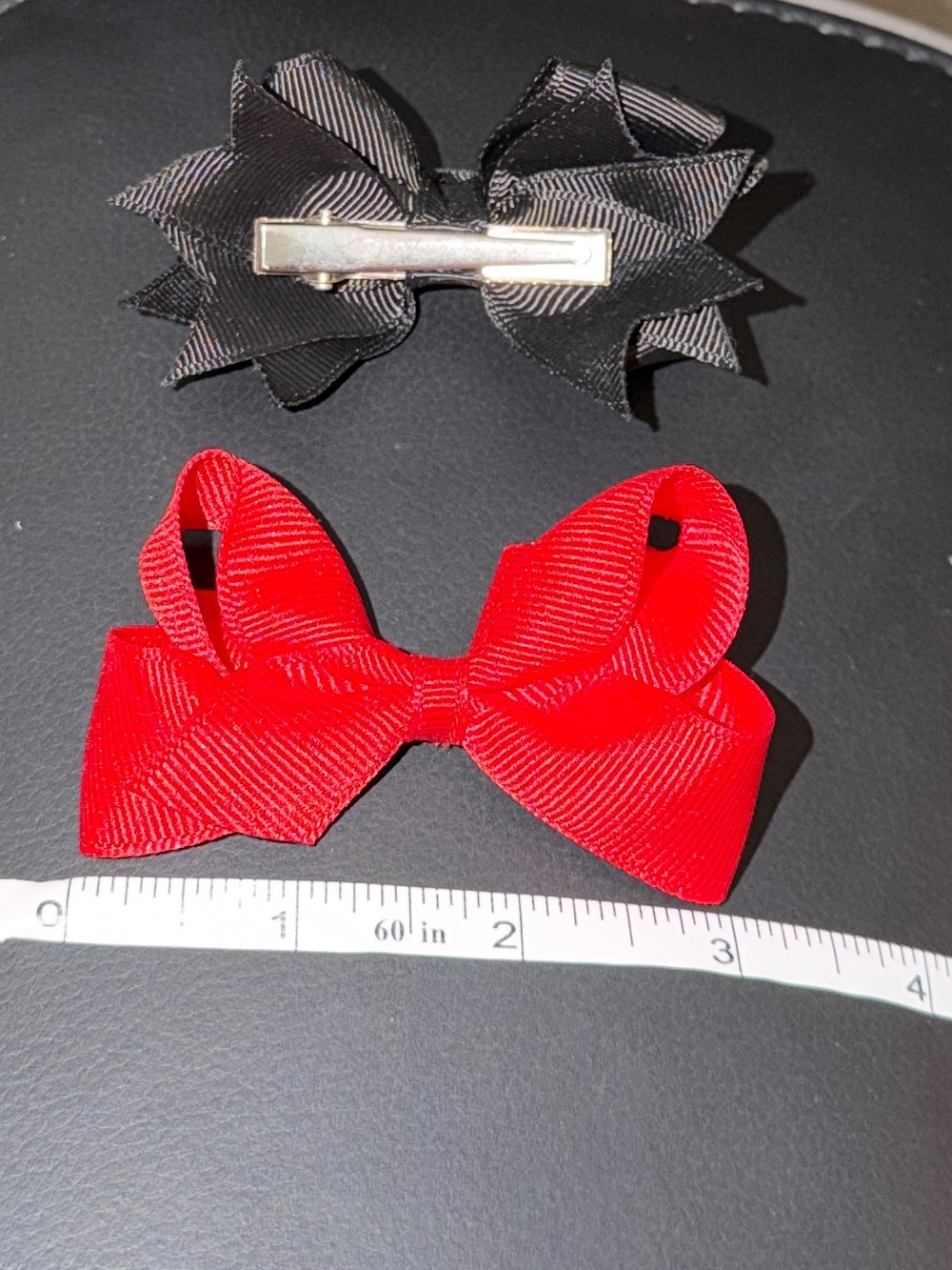 Assorted Hair Bows - Multi-Color Ribbon Bow Clips - Picture 2 of 2